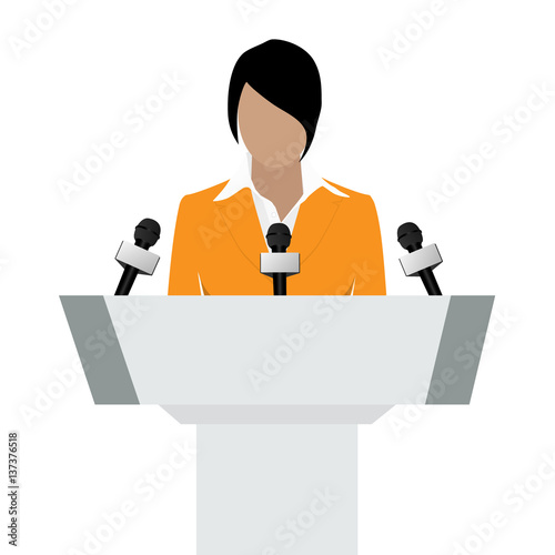 Woman speaker vector