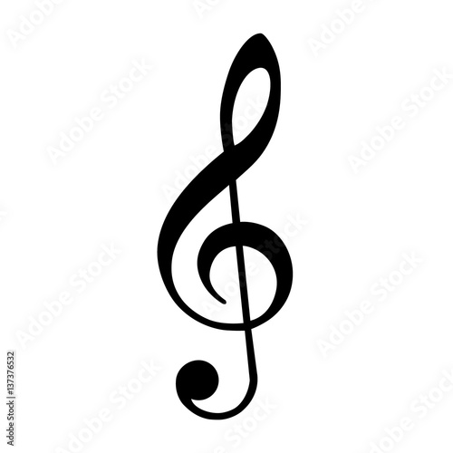 Treble clef vector