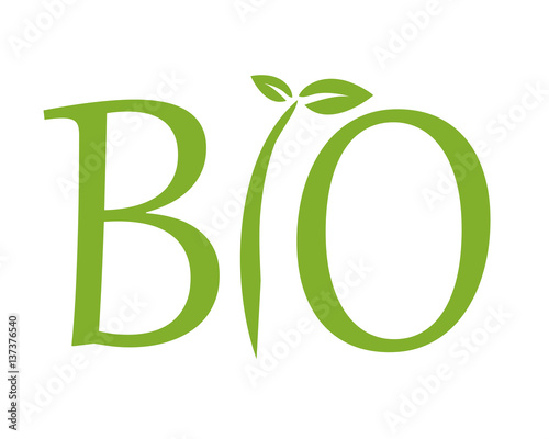 logo bio vettoriale verde