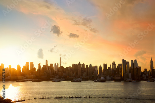 Sunrise of Manhattan skyline, New York City