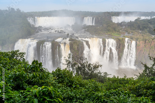 Brazilian Side of Iguazu Falls in Parana Province, Brazil