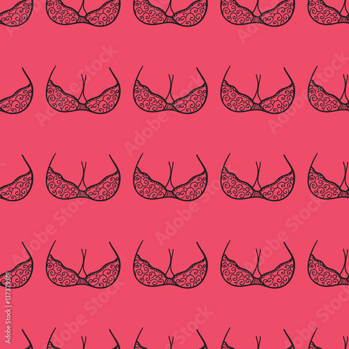 Woman's breast in a beautiful bra