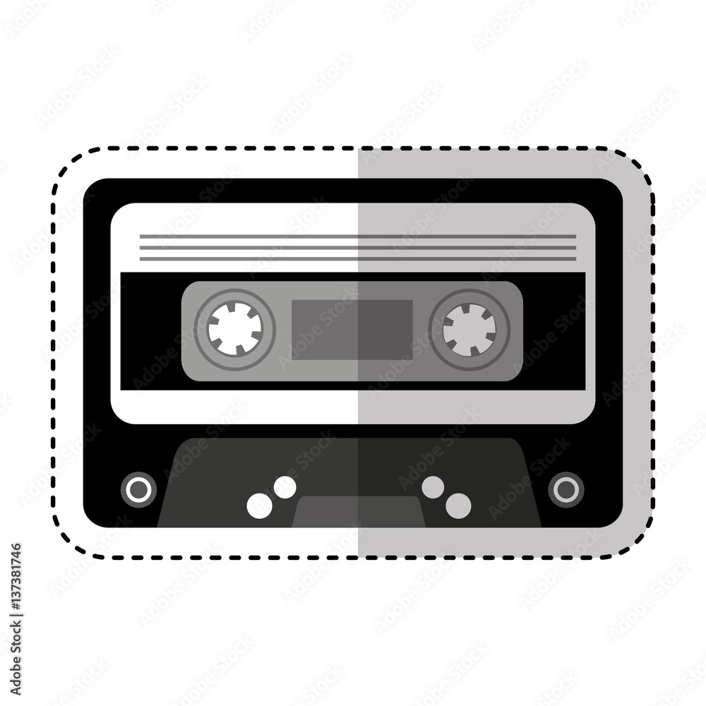 Obraz premium cassette music old fashion vector illustration design