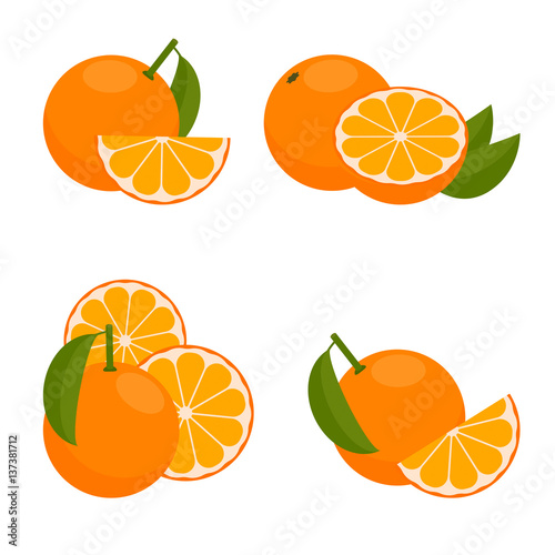 Vector orange. A set of icons.