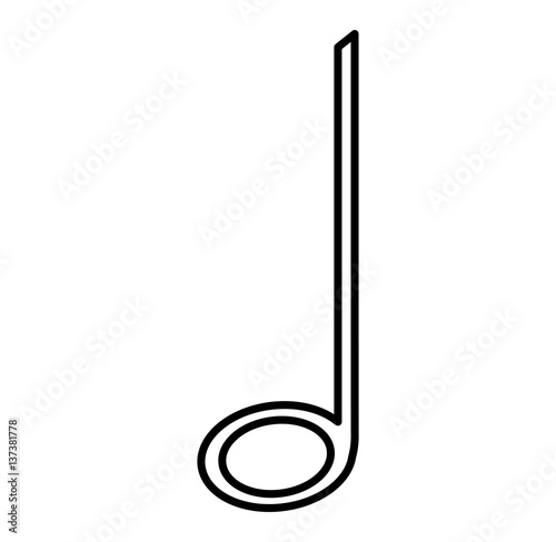 music note isolated icon vector illustration design