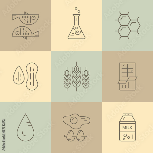 Food Allergens Illustrations