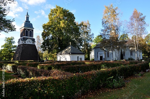 Old wooden church in Ludvika, Scandinavia, Sweden, Europe 