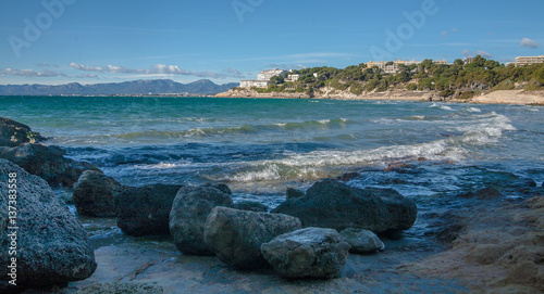 Sea coast in Salou