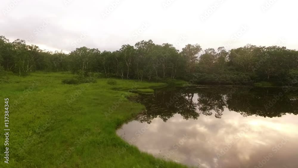 The span of the camera up. because of the appearance of the mountain forest The span of the camera up. because of the appearance of the mountain forest