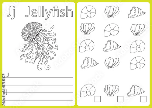 Alphabet A-Z - puzzle Worksheet, Exercises for kids - Coloring book