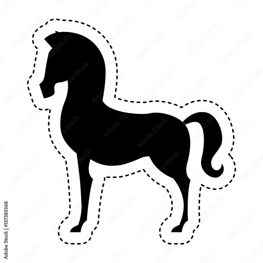 horse silhouette isolated icon vector illustration design horse silhouette isolated icon vector illustration design