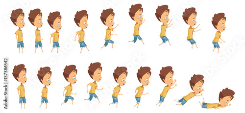 Jumping And Falling Boy Animation