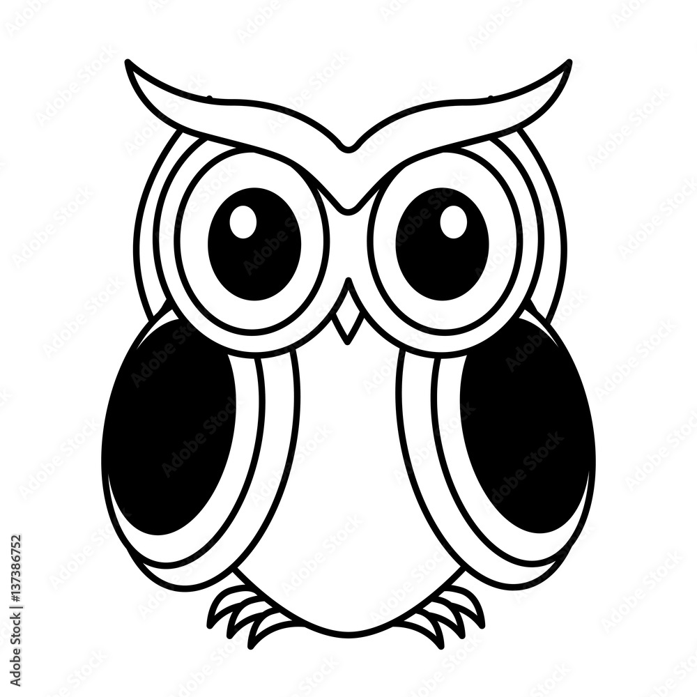 Obraz premium owl bird isolated icon vector illustration design
