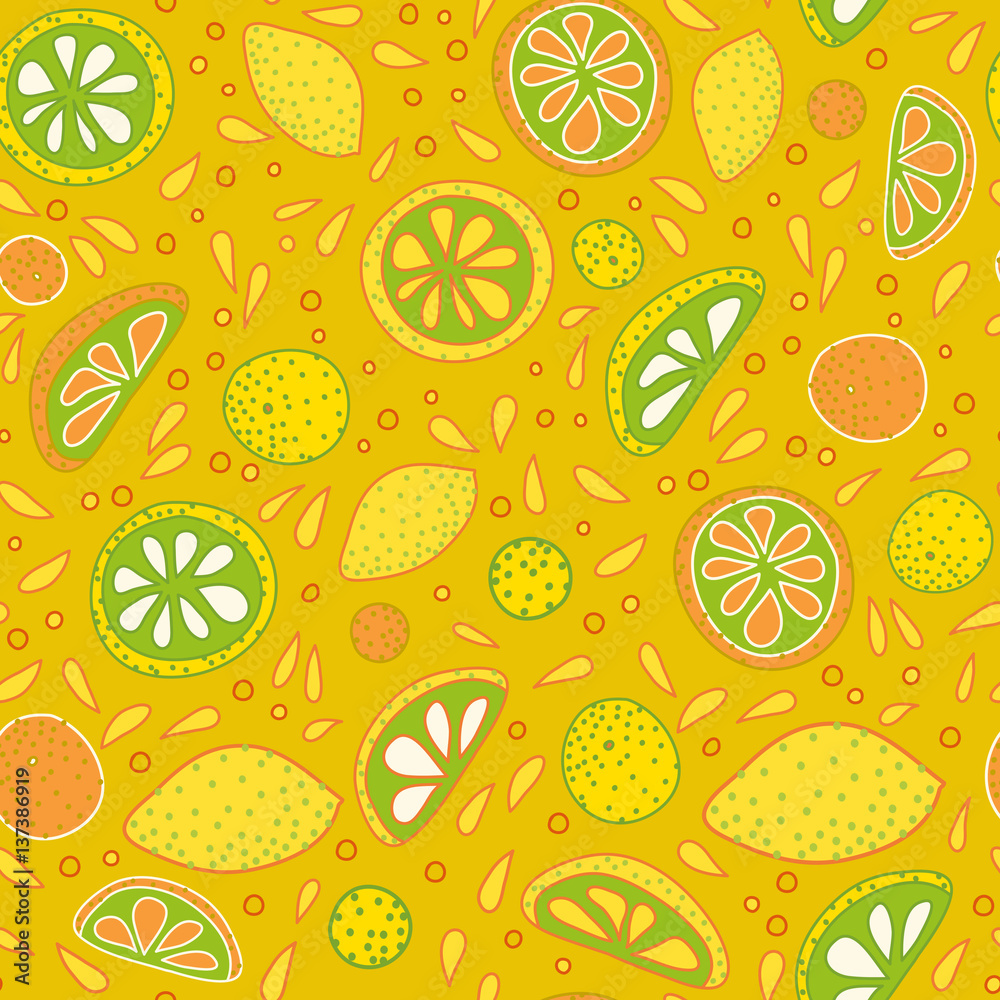 pattern with sliced citrus pattern with sliced citrus