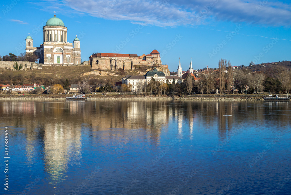 Basilica of Esztergom city in Hungary