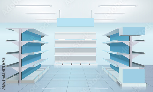 Empty Supermarket Shelves Design