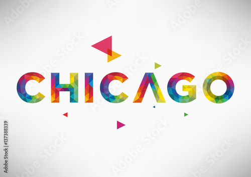 Geometric Chicago City Vector Design