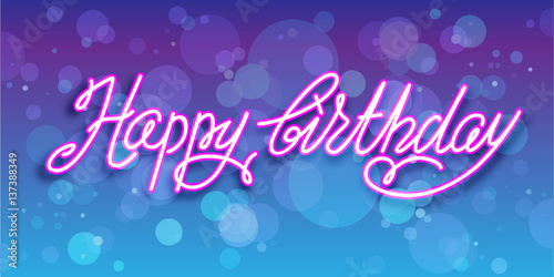 Blue hand drawn holiday lettering