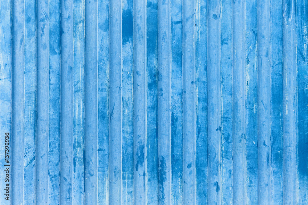 Obraz premium Old blue wall texture. Abstract blue fence background