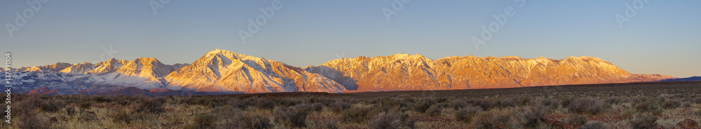 Eastern Sierra Sunrise Panorama