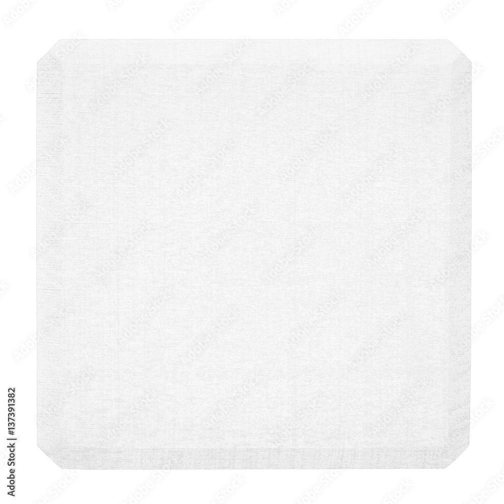 White wooden block isolated on white background. Flat lay White wooden block isolated on white background. Flat lay