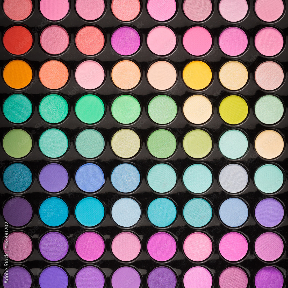 Colorful beauty makeup powder background