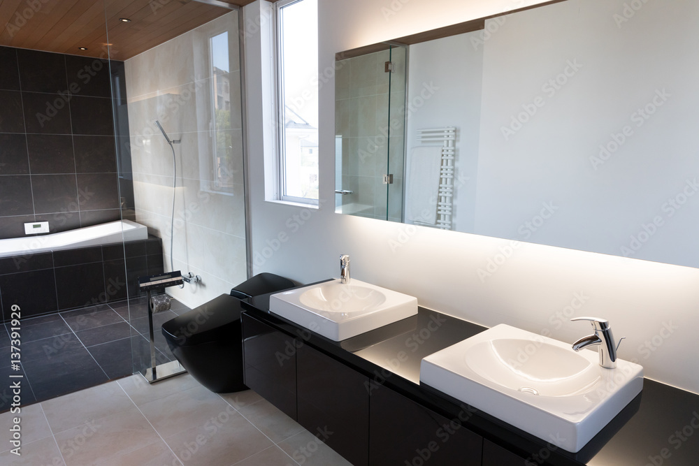 interior of modern bathroom interior of modern bathroom