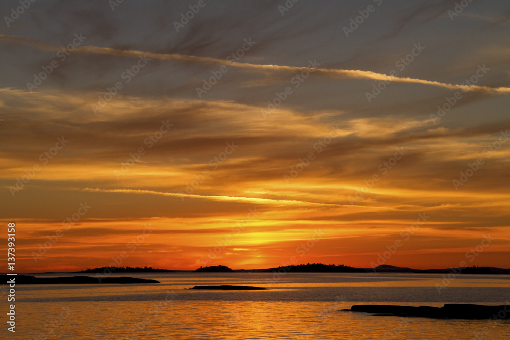 Naklejka premium Georgian Bay Brilliant Sunset