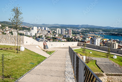 Panoramic view over Sibenik city, Croatia