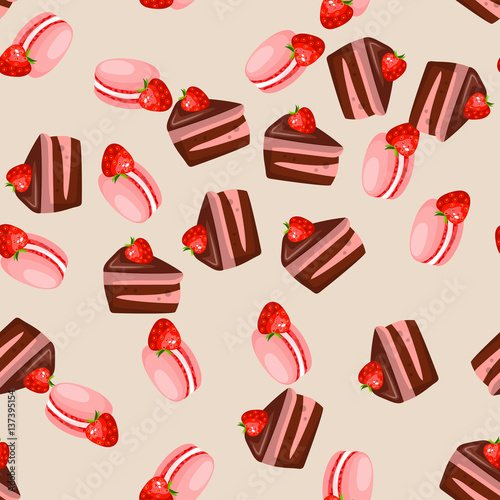 tasty macaroon cookie