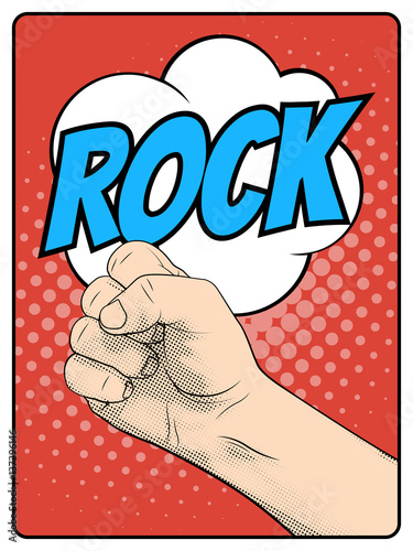 Rock hand gesture