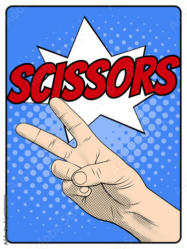Scissors hand gesture