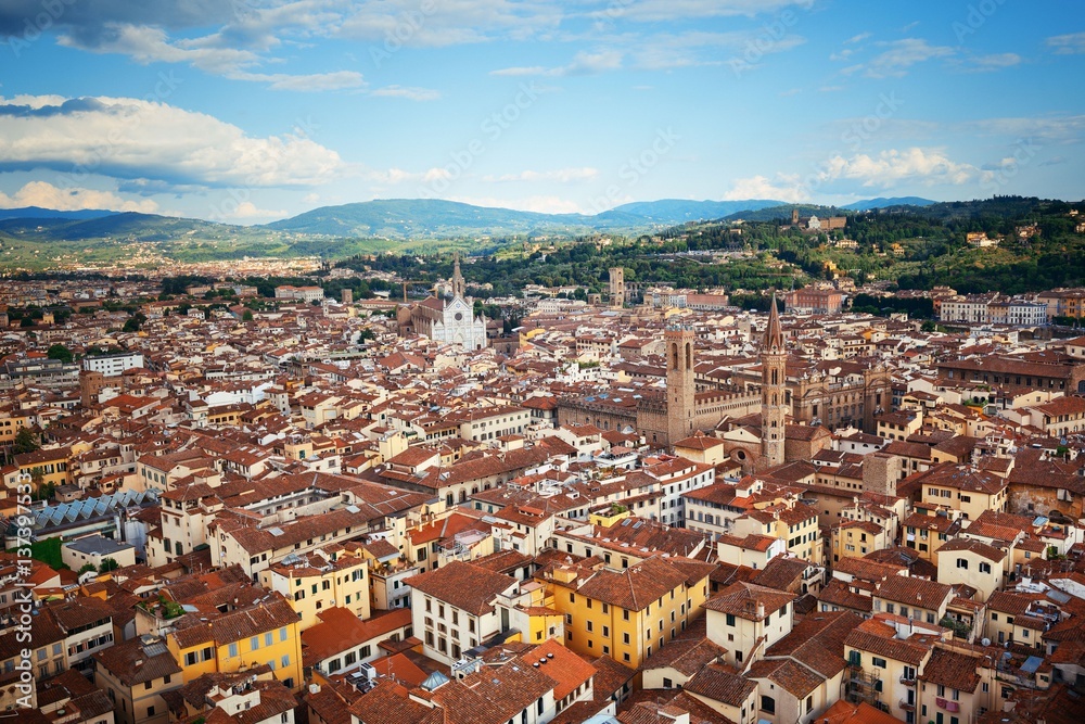 Obraz premium Florence skyline view rooftop