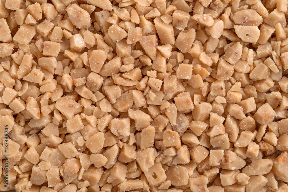 Close view of toffee bits. Close view of toffee bits.
