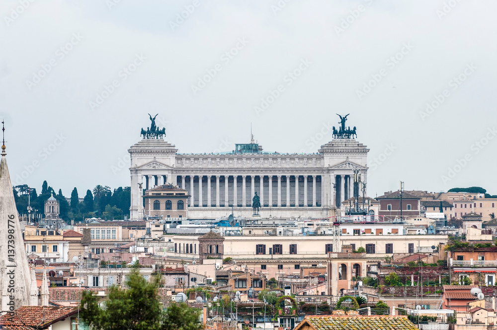 National Monument to Victor Emmanuel in Rome, Italy.