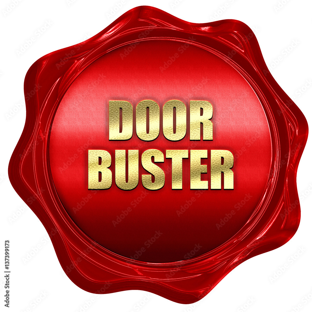 by buster, 3D rendering, red wax stamp with text by buster, 3D rendering, red wax stamp with text