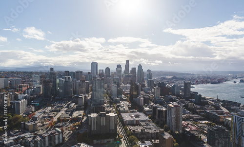 View of Seattle from the Space Needle in downtown Seattle © Shane Cotee