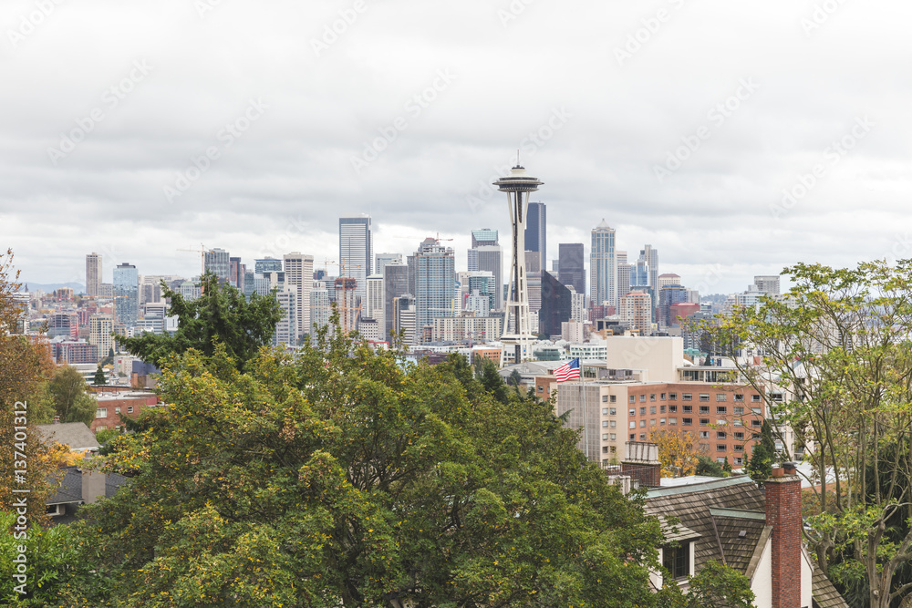 Fototapeta premium Downtown Seattle and the Space Needle