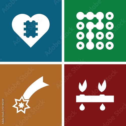 Set of 4 Innovation filled icons
