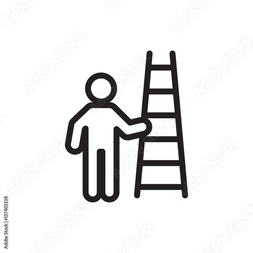 man with ladder icon.