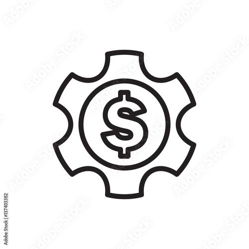 dollar gear icon.