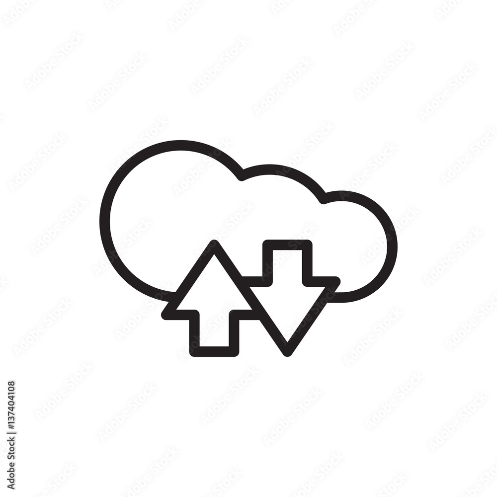 cloud download upload icon illustration cloud download upload icon illustration