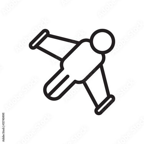 hang glider icon illustration