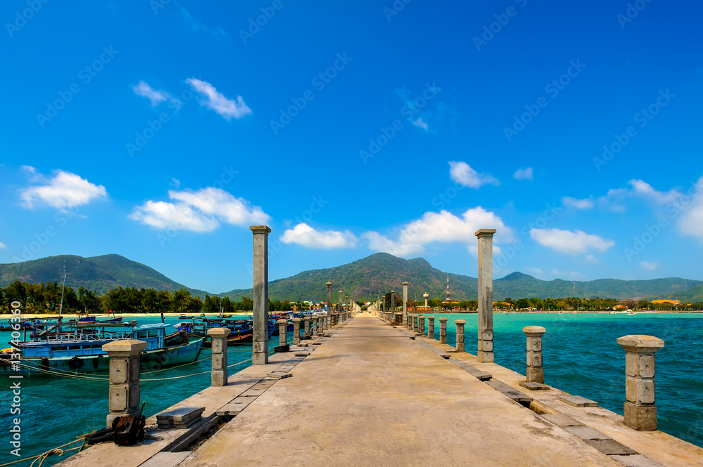Port for cruise ships in Con Dao island of Vung Tau province, Vietnam.