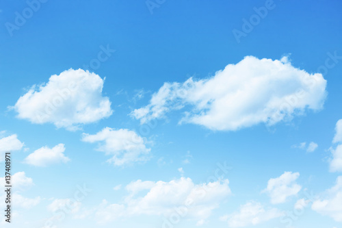 Blue sky with clouds.