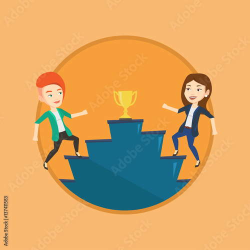 Businesswomen competing for the business award.
