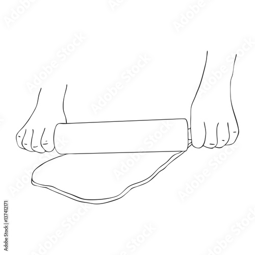 hands rolling dough