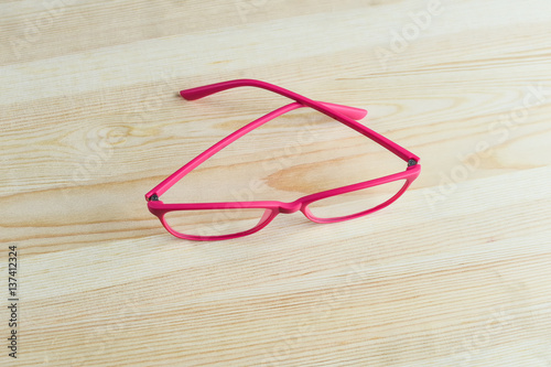 pink Eye Glasses Isolated