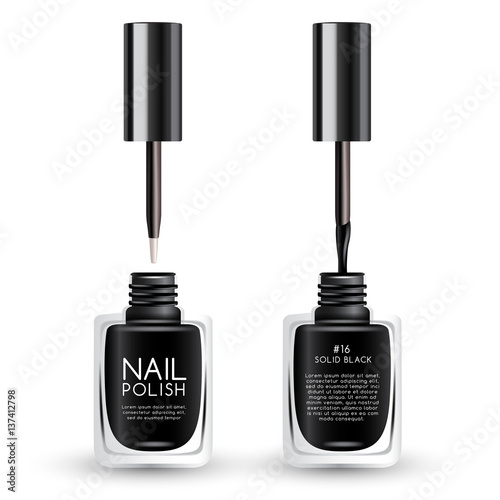 Set of Color Nail Polish : Vector Illustration