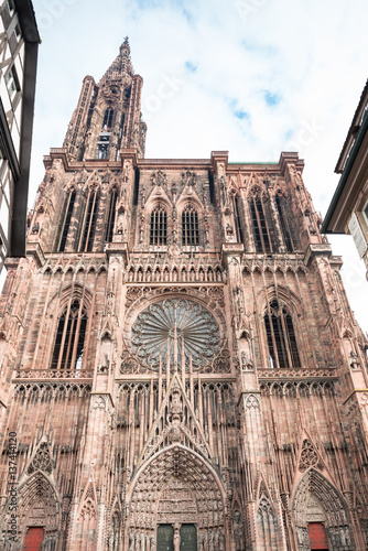 West facade of the Notre Dam of Strasbourg Cathedral